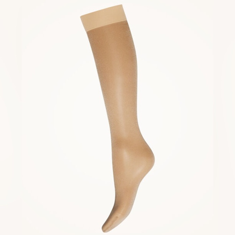 {NWT} Wolford | Satin Touch 20 Knee-Highs Socks 312 06 Cosmetic (M 8-9.5) - Picture 9 of 10